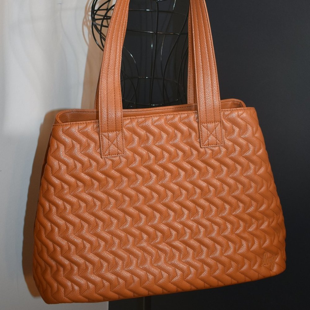 NWOT Lug Vegan Leather Copper Brown Tempo Classic Tote Bag